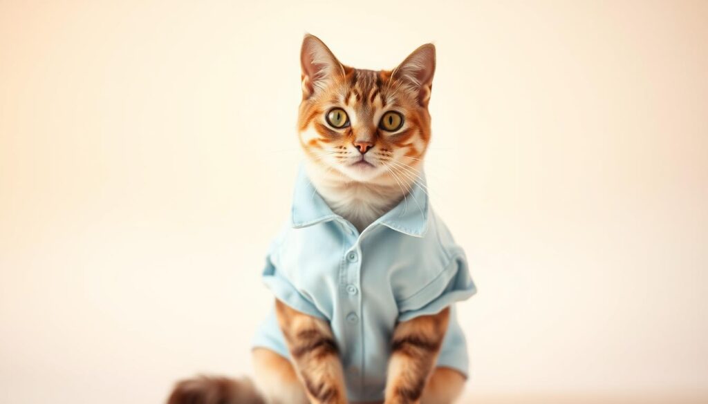 cat in a shirt