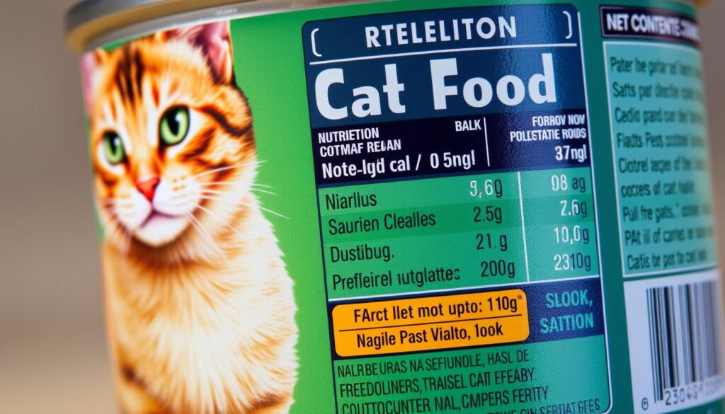 cat food label